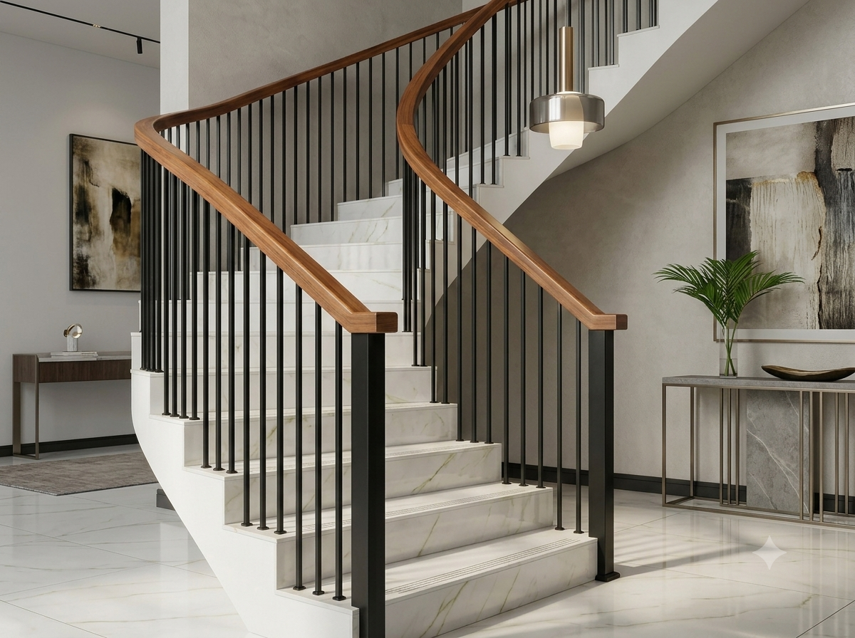 Curved Modern Handrail