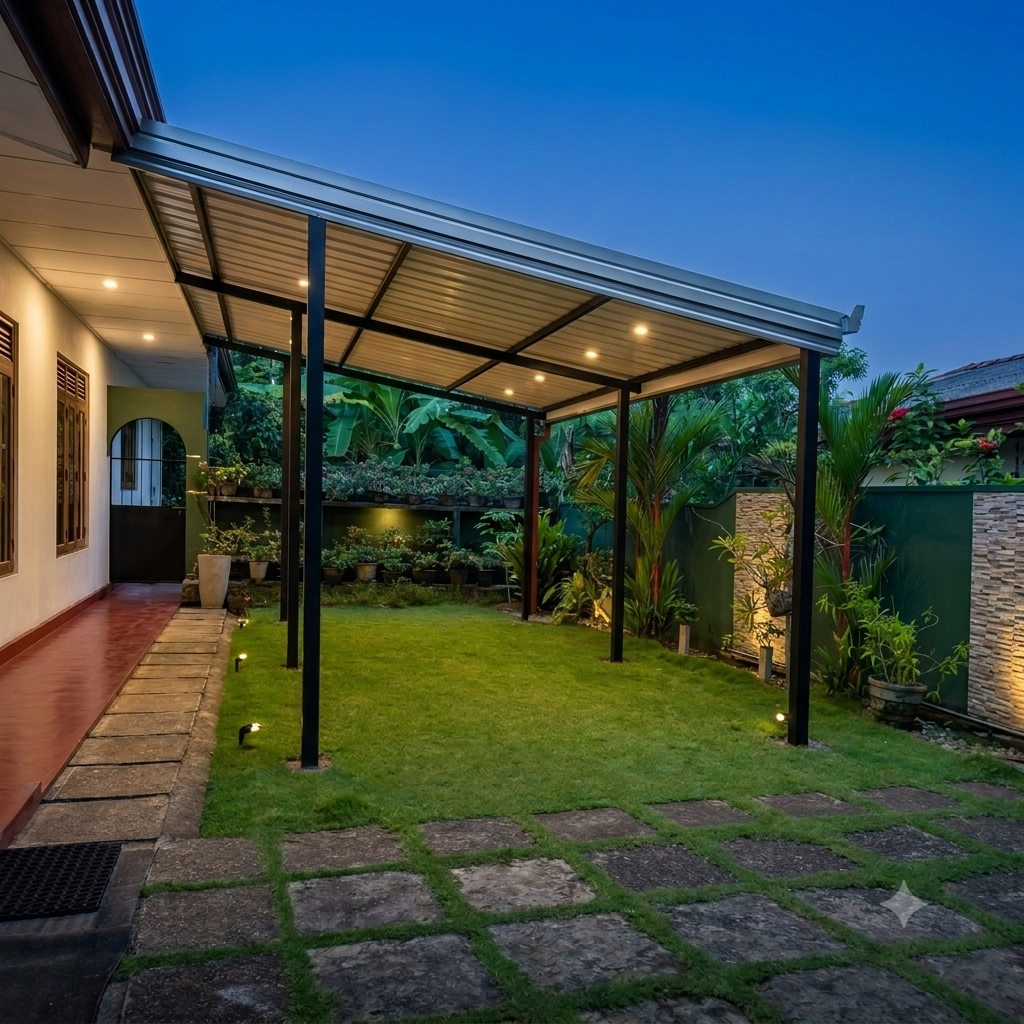Modern Outdoor Steel Canopy and Carport Structure